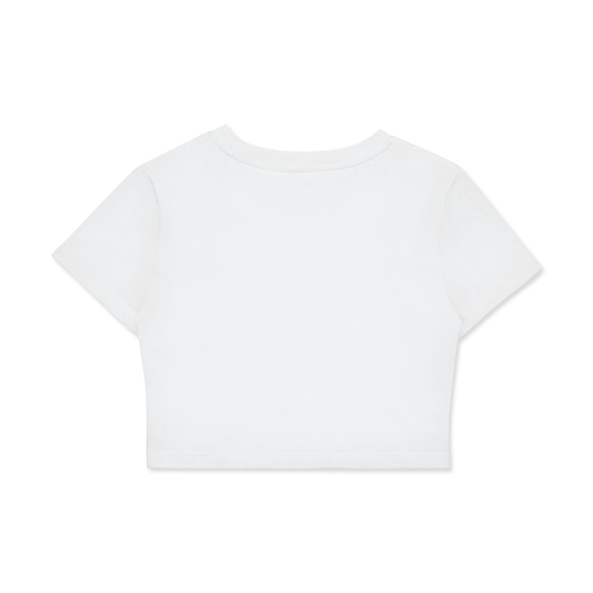 Pristine Collateral - Block Logo - Fitted Crop Cotton T-Shirt