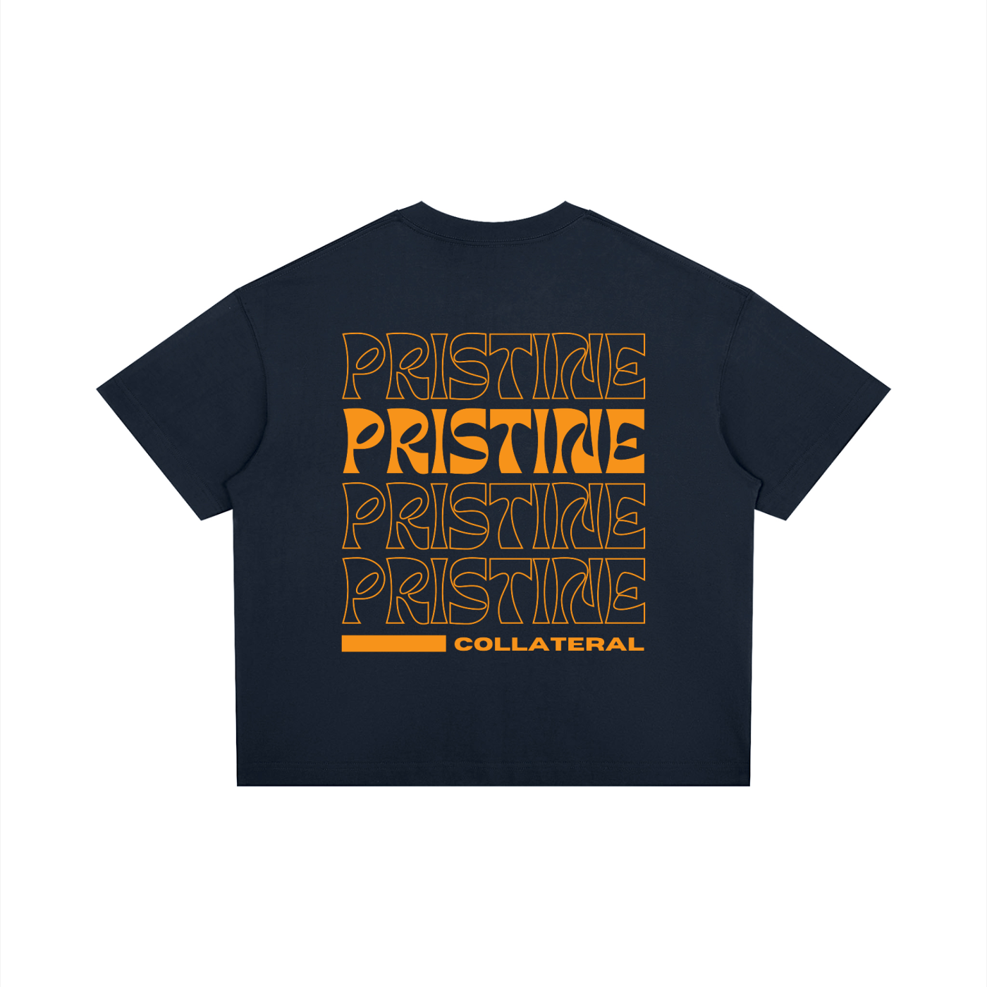 Unisex Boxy Drop Shoulder T-Shirt - Tiered Logo
