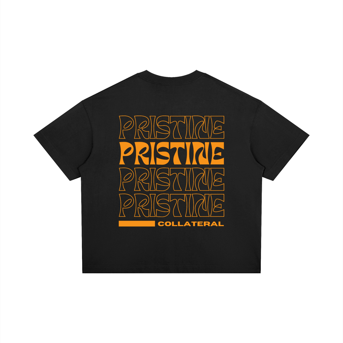 Unisex Boxy Drop Shoulder T-Shirt - Tiered Logo