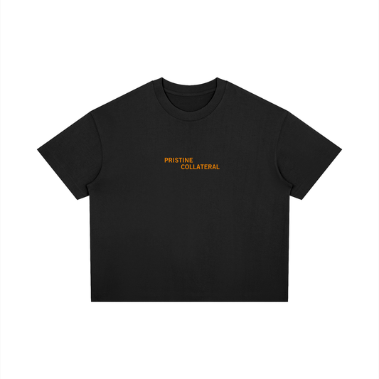 Unisex Boxy Drop Shoulder T-Shirt - Tiered Logo