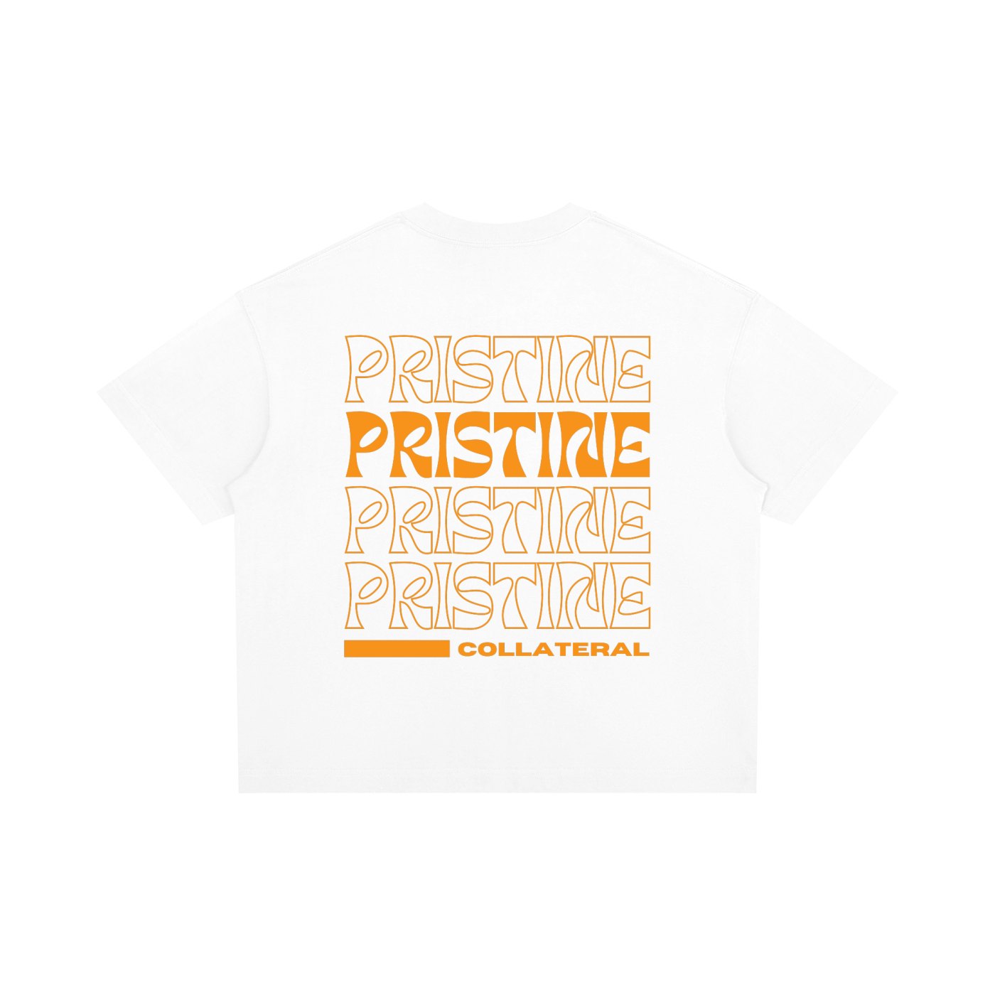 Unisex Boxy Drop Shoulder T-Shirt - Tiered Logo