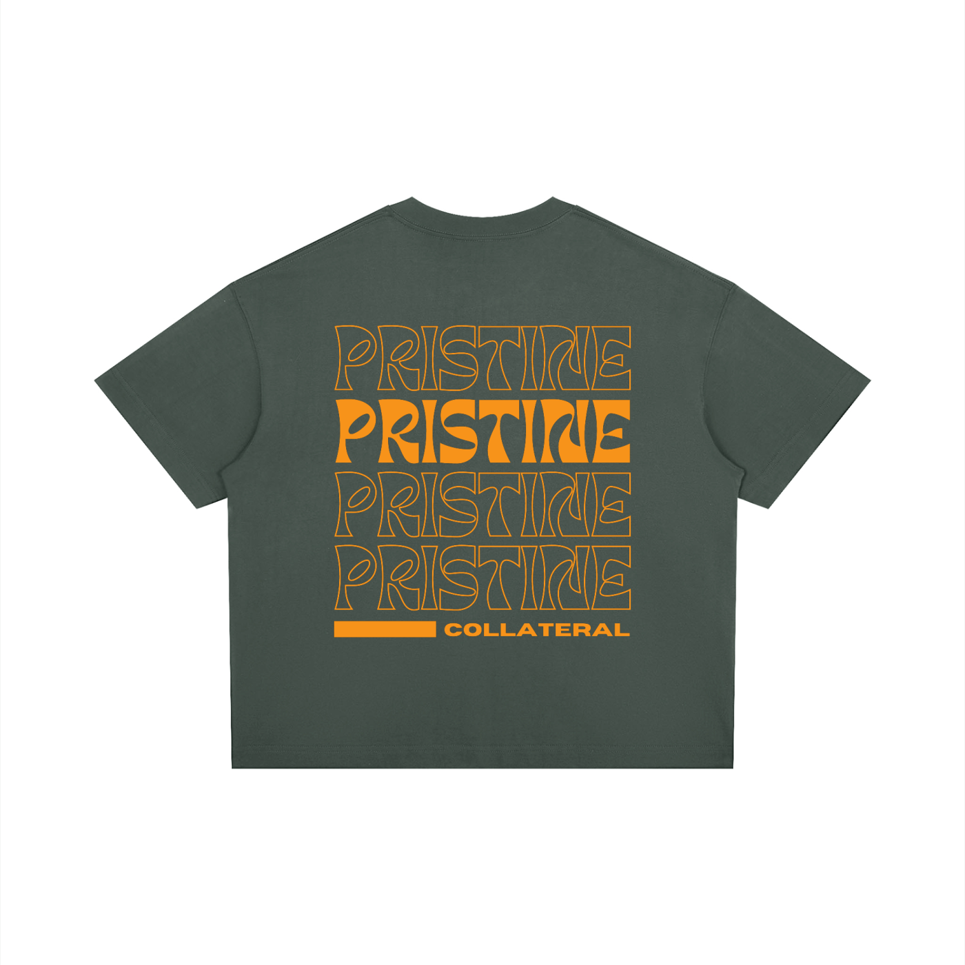 Unisex Boxy Drop Shoulder T-Shirt - Tiered Logo