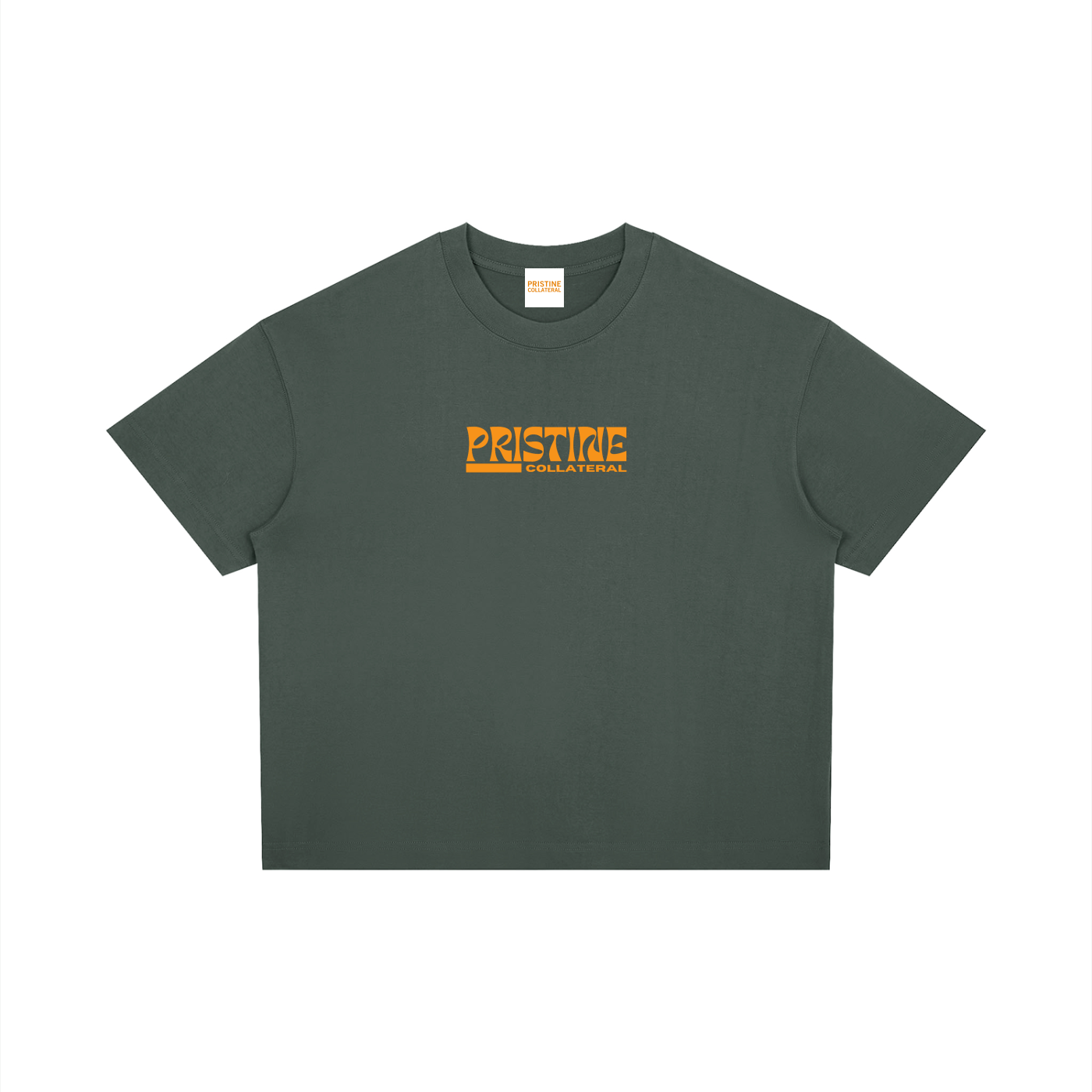 Unisex Boxy Drop Shoulder T-Shirt - Tiered Logo