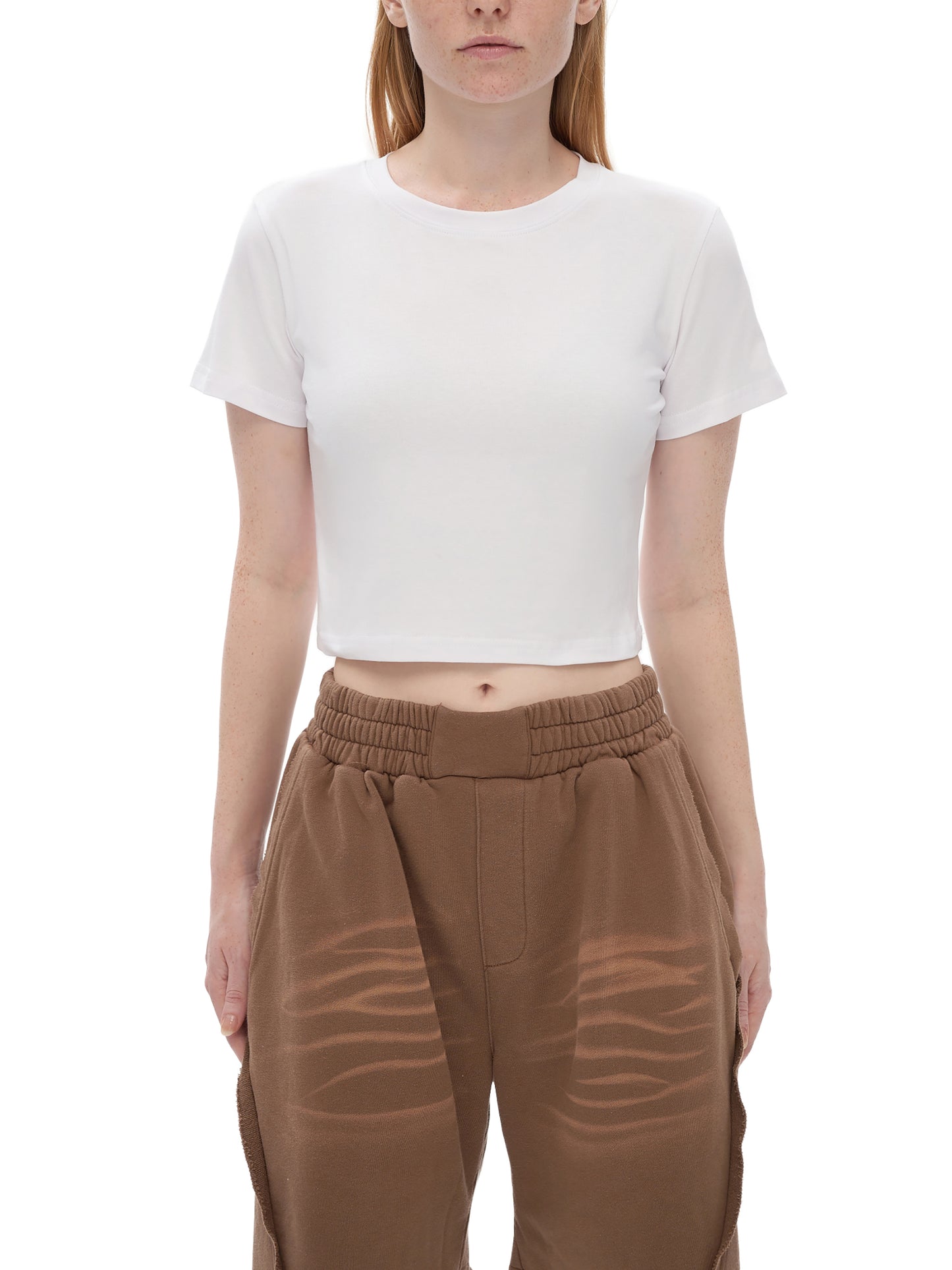 Pristine Collateral - Fitted Crop Cotton T-Shirt