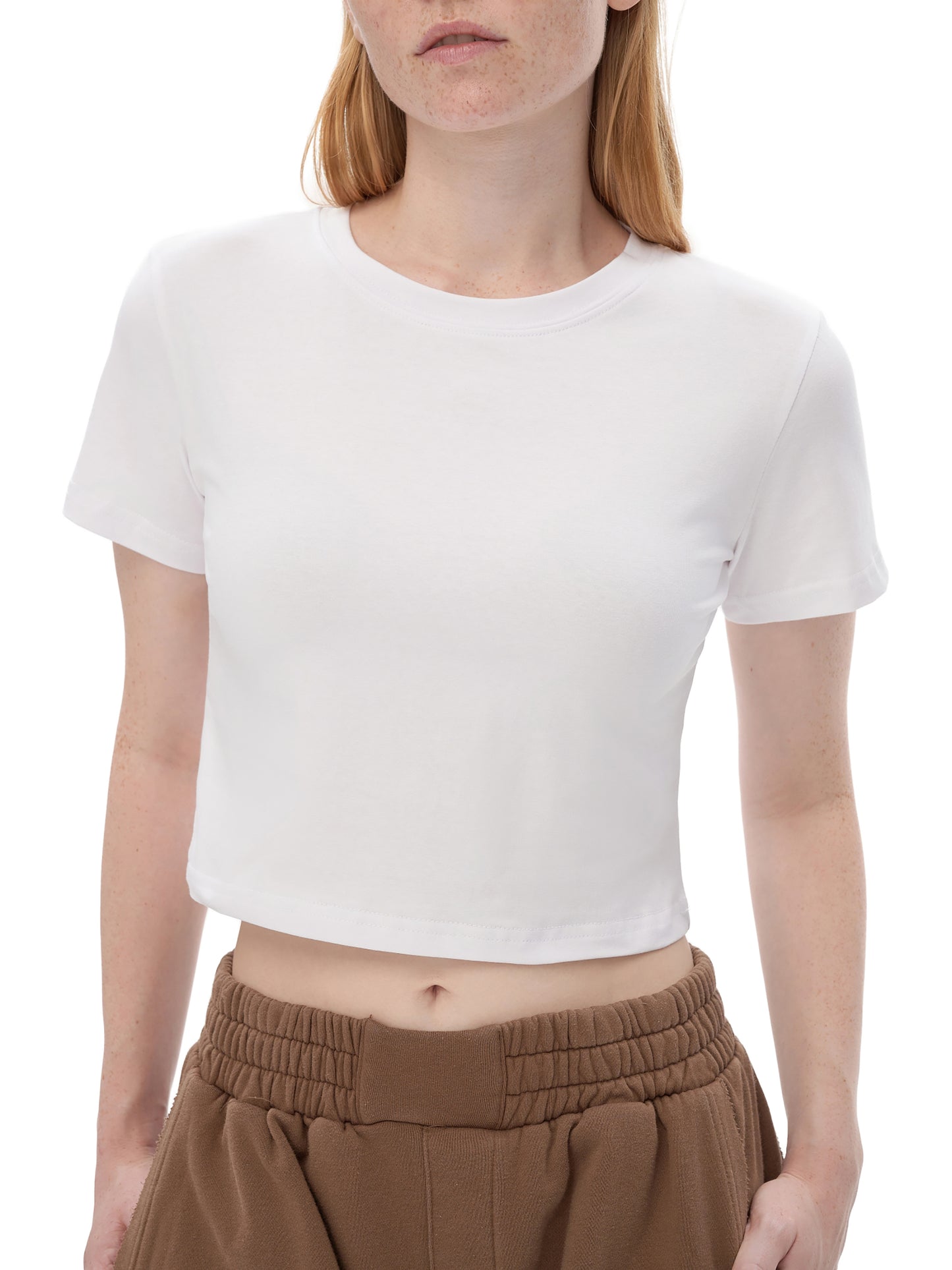 Pristine Collateral - Block Logo - Fitted Crop Cotton T-Shirt