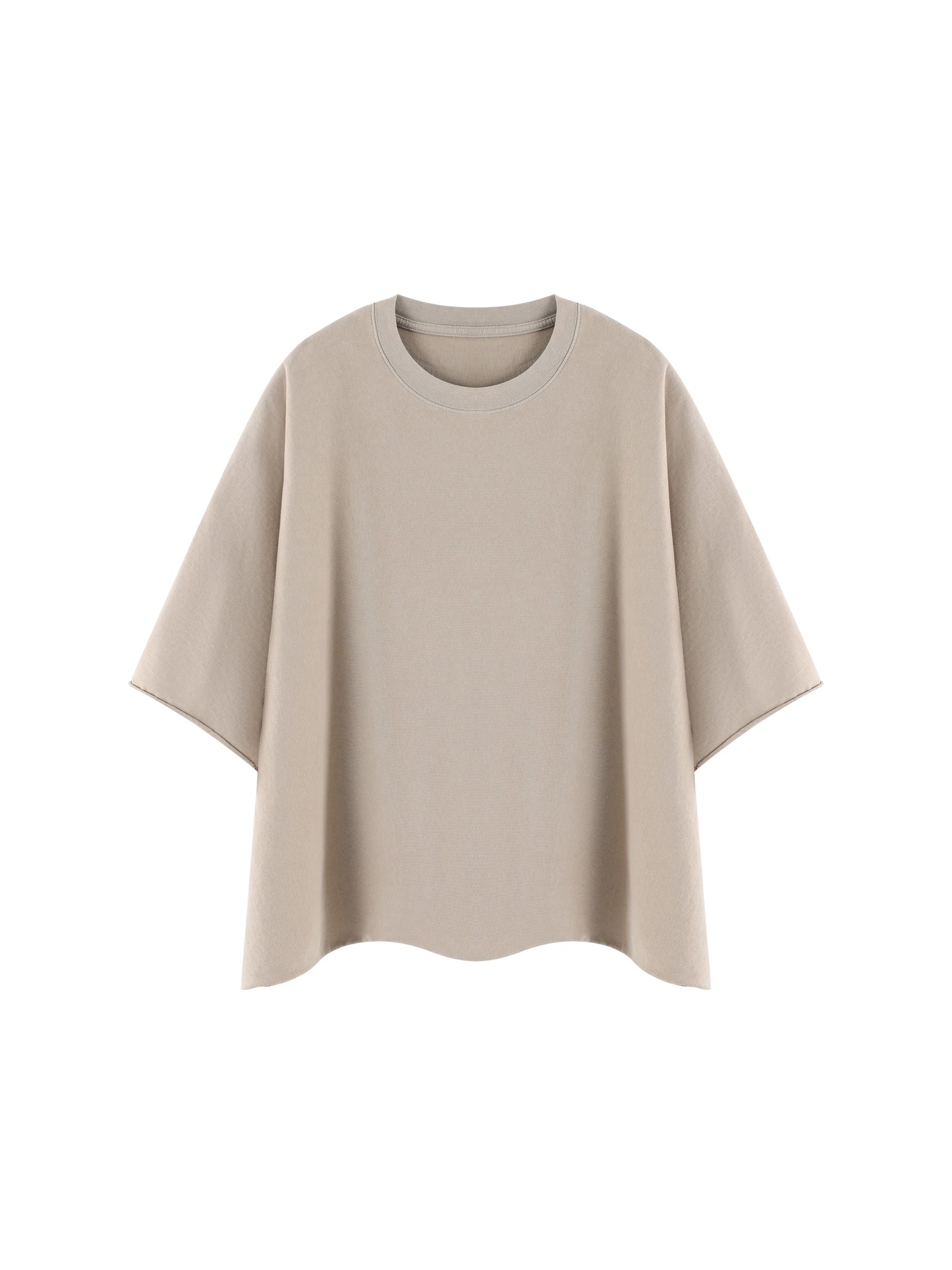 Unisex Heavyweight Boxy Raw Edge T-Shirt
